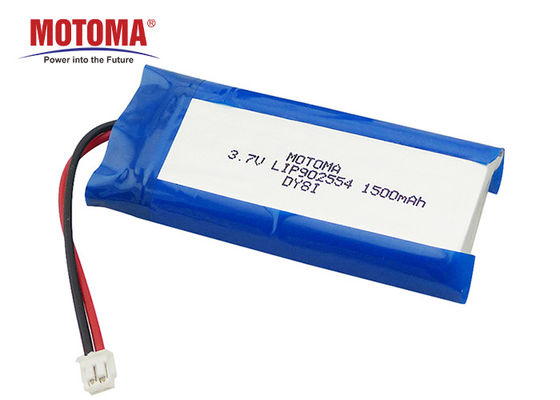 Batterij van het 500 cycli de Medische Lithium, Lipo-Batterij 3,7 V 1500mah