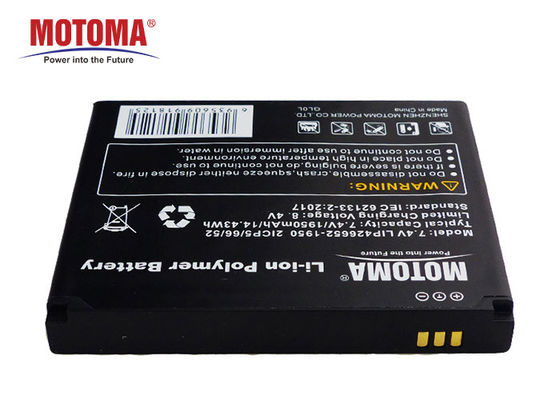 500 Keer Navulbare Batterij voor Bluetooth-Oortelefoon 7.4V 1950mah