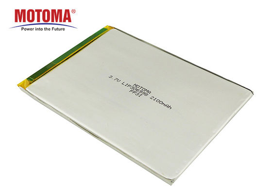 Van het het Lithiumpolymeer van Motomabatterijen 3.7V 2100mAh Rechargable Batterij 3.0*69*98mm voor IOT-Apparaten paste Batterijen aan