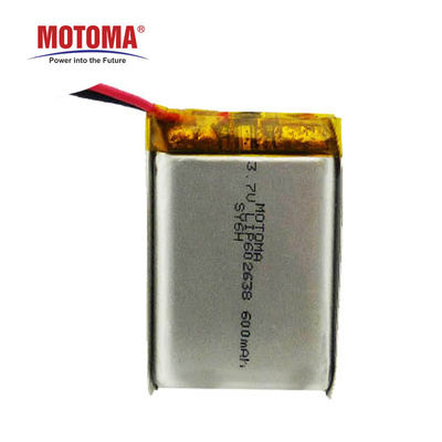 3.7v 600mAh Toy Rechargeable Battery With PCM And Connector