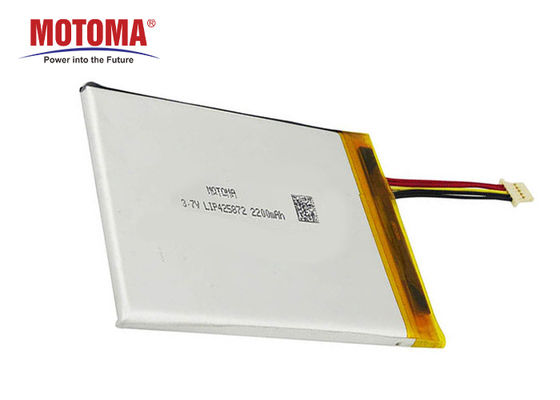 High Energy Density POS Machine Battery , 3.7V 2200mah Rechargeable Battery
